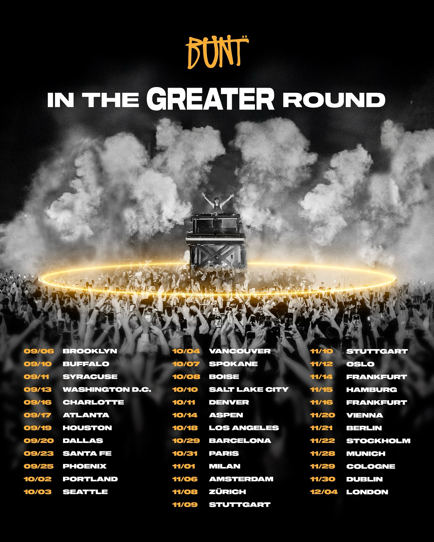 BUNT. In The Greater Round Tour Poster 2025-2026